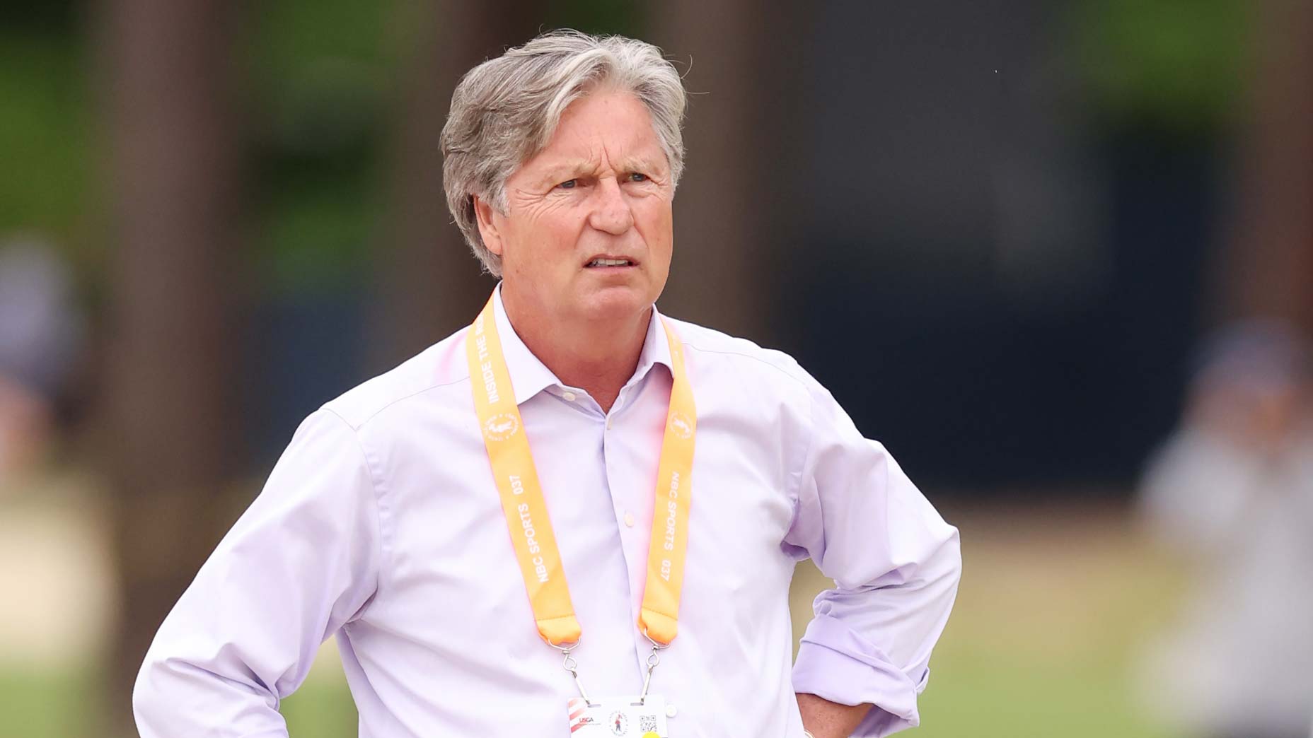 Brandel Chamblee was watching a golf shot in this picture &mdash;&nbsp;but you could imagine him gazing towards the new (old) GC logo.