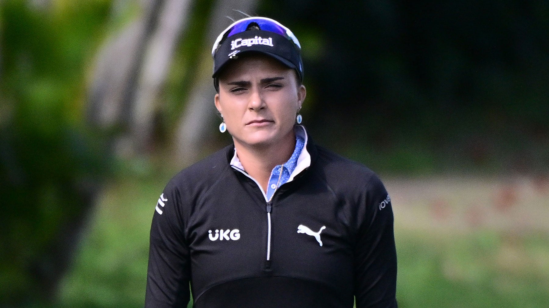 Lexi Thompson of the United States walks onto the first green during the final round of the LPGA Drive On Championship at Bradenton Country Club