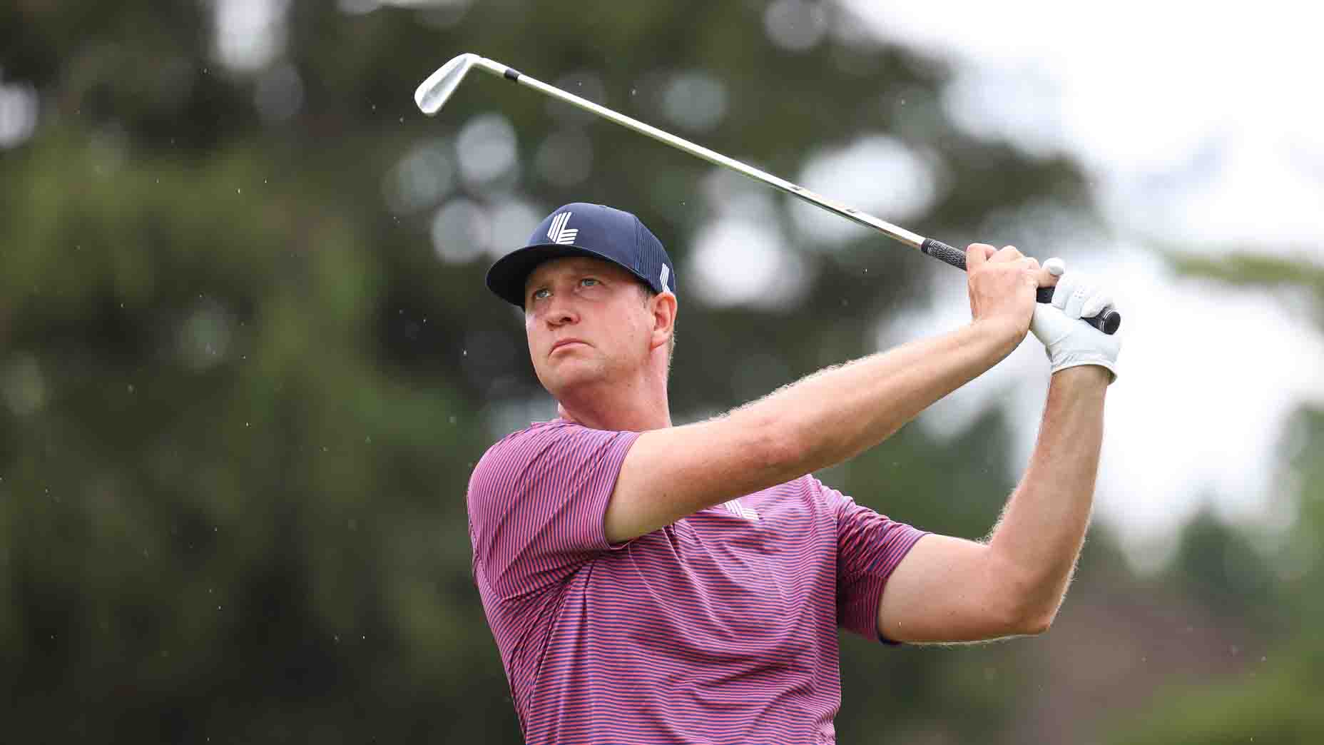 Hudson Swafford hits a shot at LIV Greenbrier