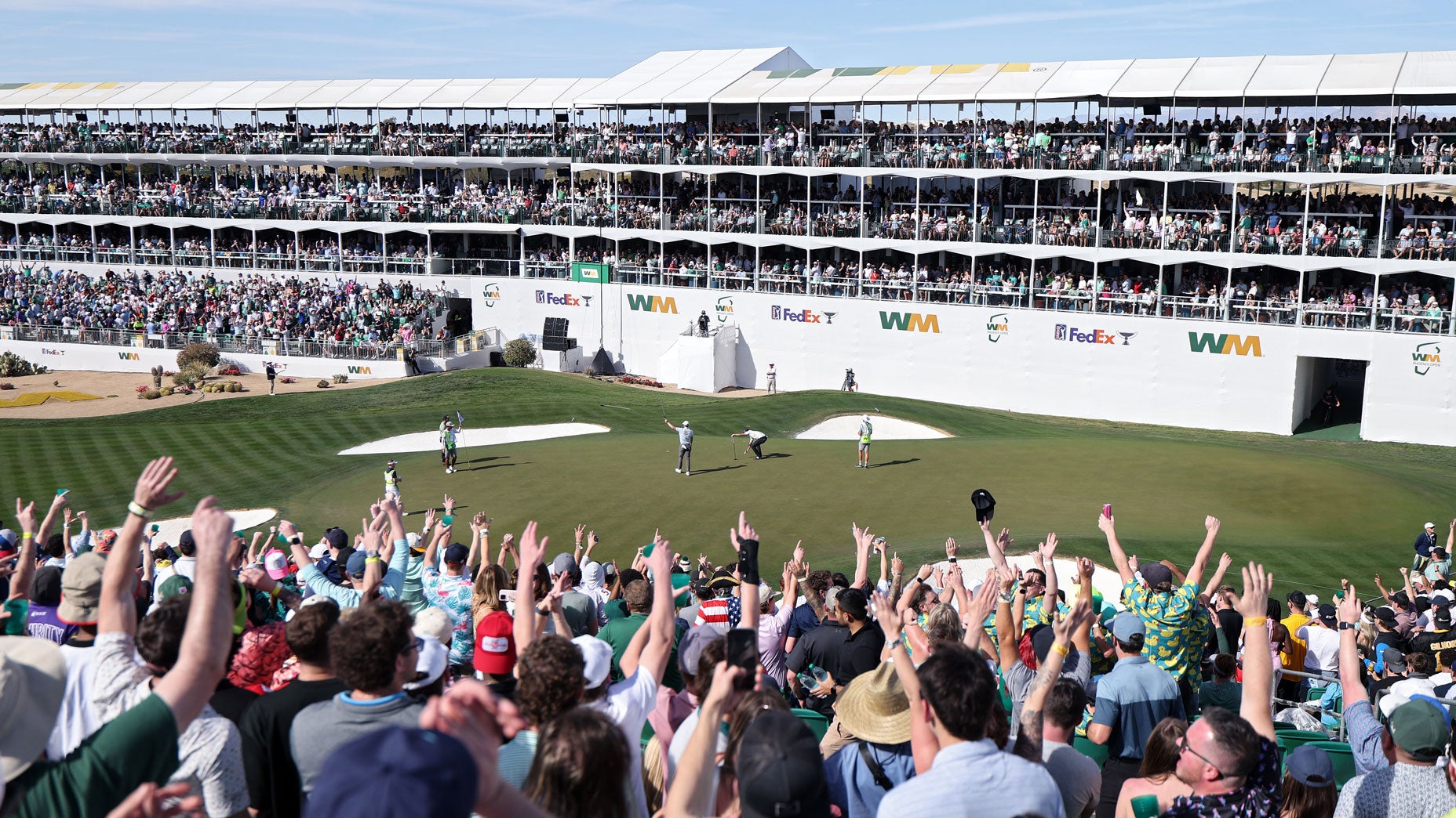 The 16th hole at TPC Scottsdale during the WM Phoenix Open
