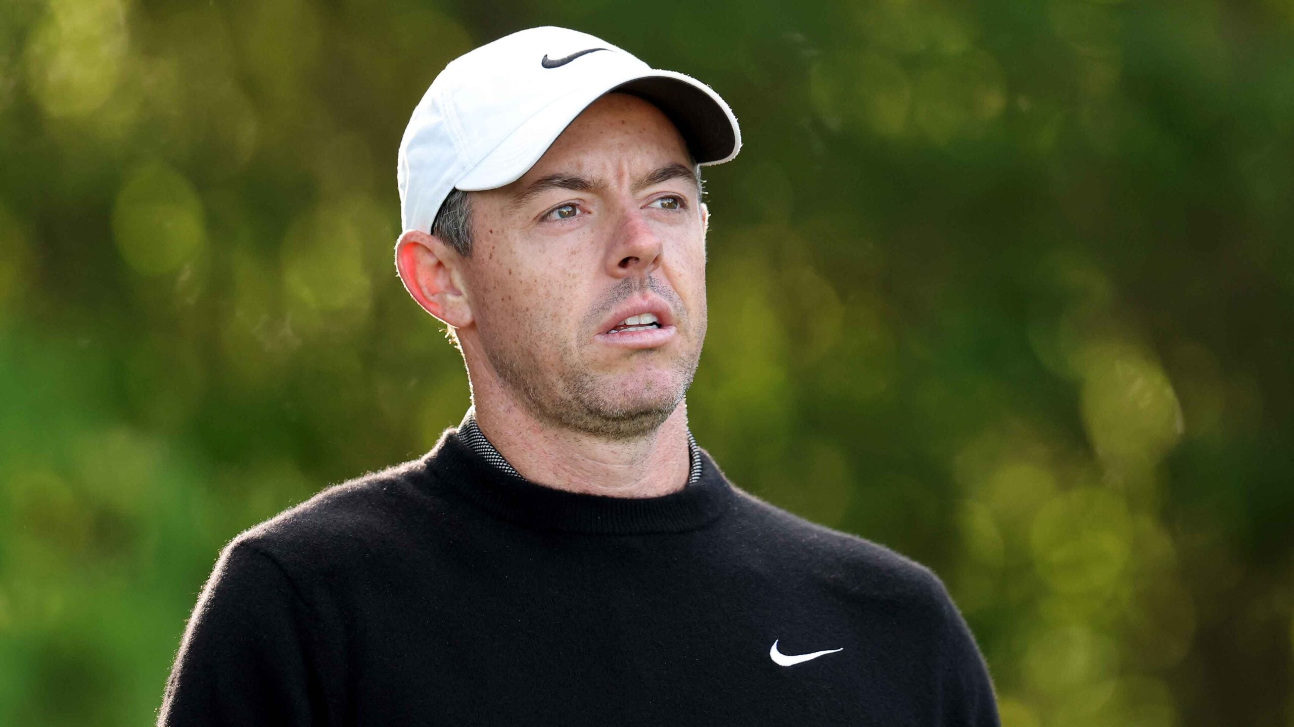 Rory McIlroy of Northern Ireland looks on during the Pro Am event prior to the Truist Championship 2025