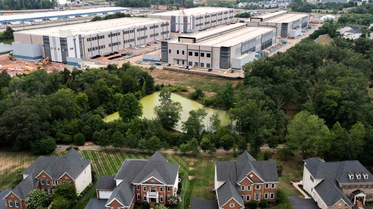 Amazon Web Services data center in northern virginia