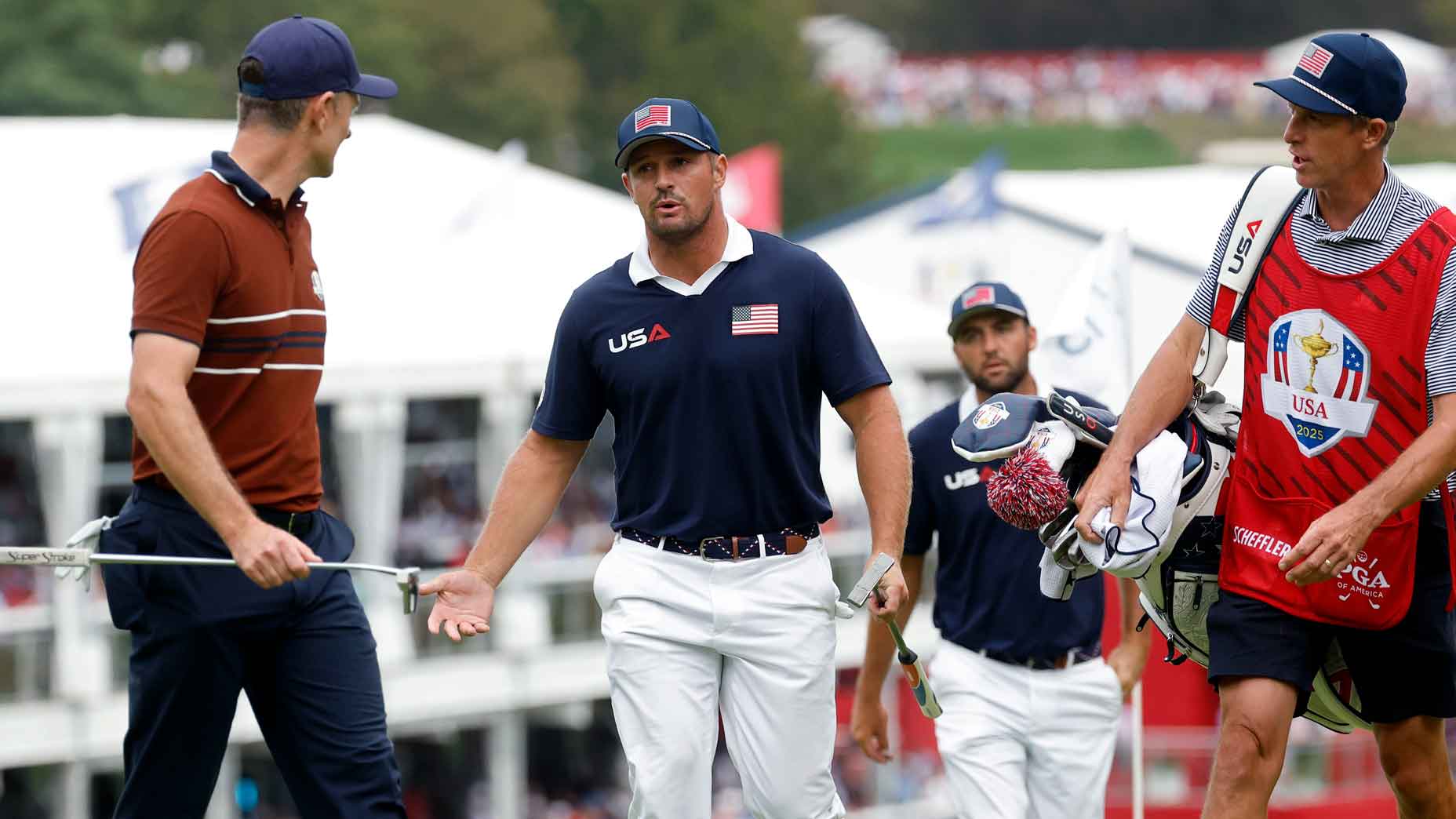 Justin Rose and Bryson DeChambeau were at the center of a tense afternoon Ryder Cup moment.