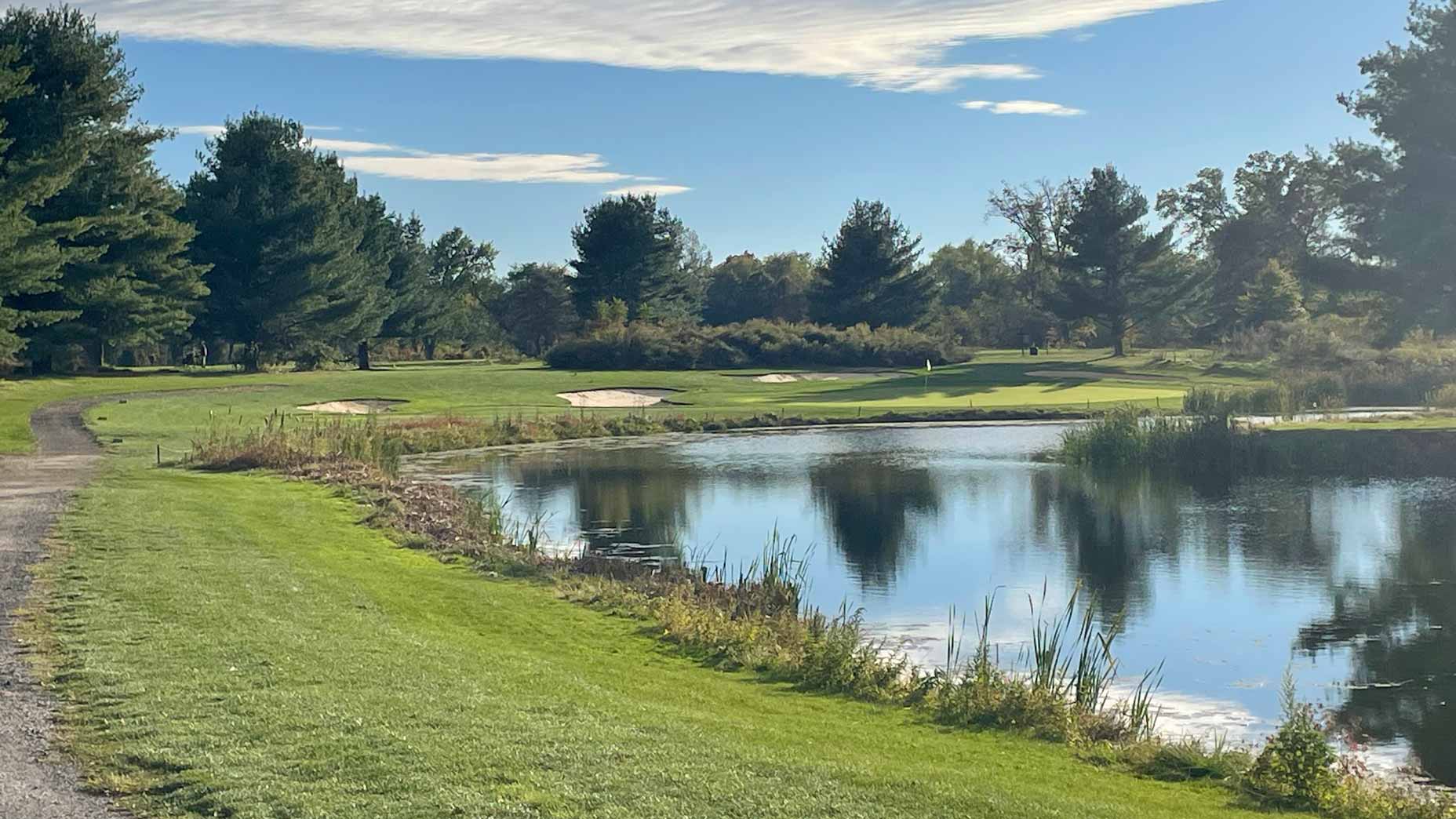 The treacherous par-3 7th hole at Green Acres Golf Course.