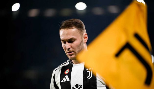 Teun Koopmeiners on the pitch for Juventus