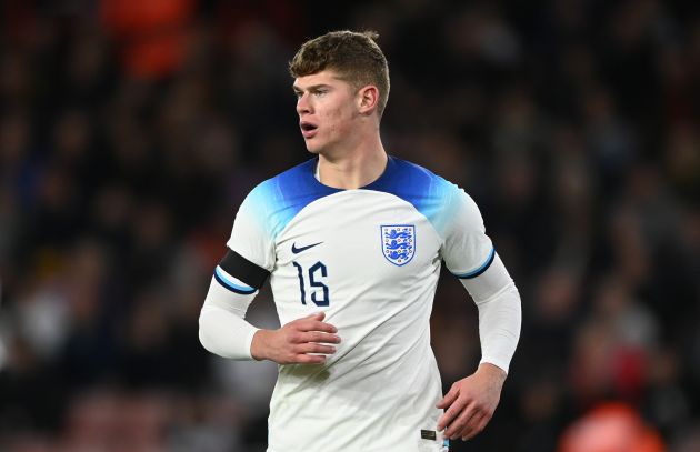 Charlie Cresswell in action for England U21