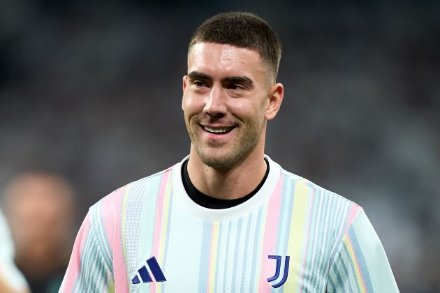 Dusan Vlahovic smiling