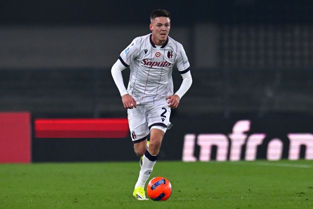 Emil Holm in action for Bologna