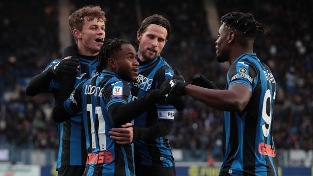 Ademola Lookman, Duvan Zapata, Giorgio Scalvini and Hans Hateboer